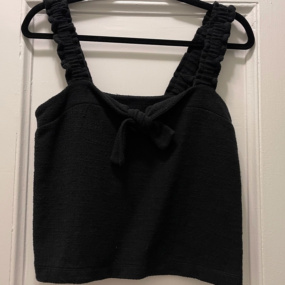 Black Madewell top with bow